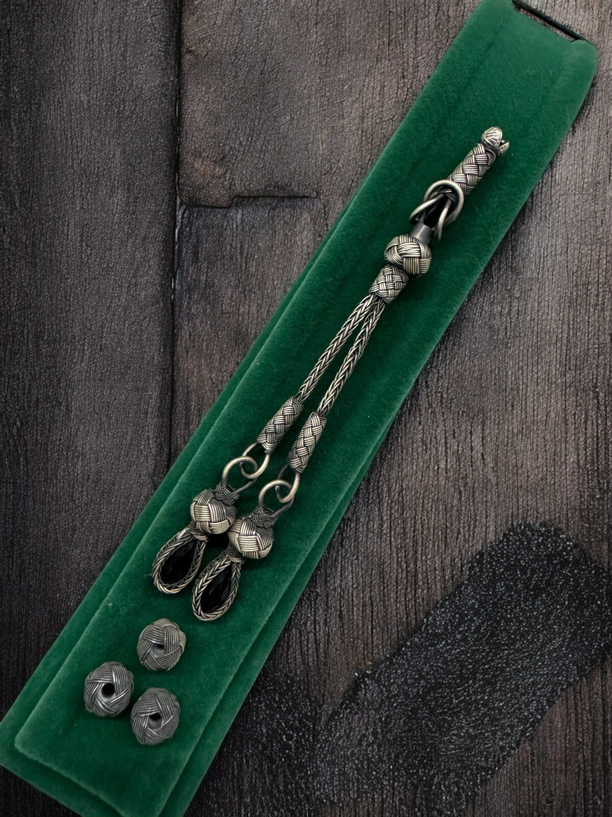 Trabzon kazaz hand-knitted 925 silver tassel for tasbeeh. Special design