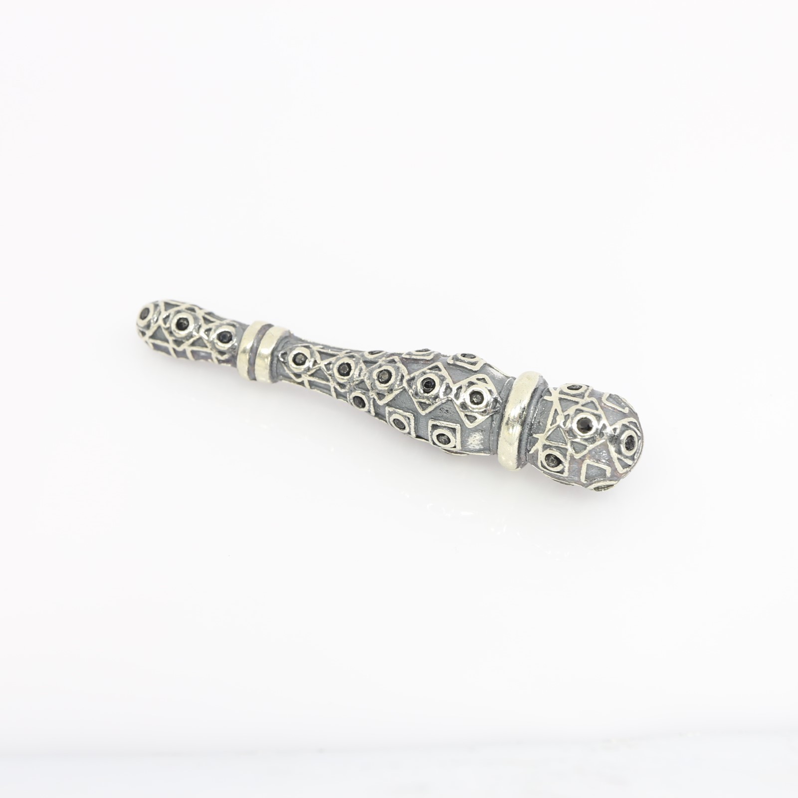With black Zircon imam 925 silver Prayer Beads desing make repair Tesbih 610144