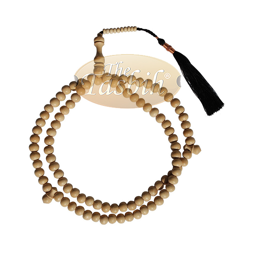 Crafted Wood Coffee Natural Prayer Beads Tasbih With 99-Bead Tassel Copper