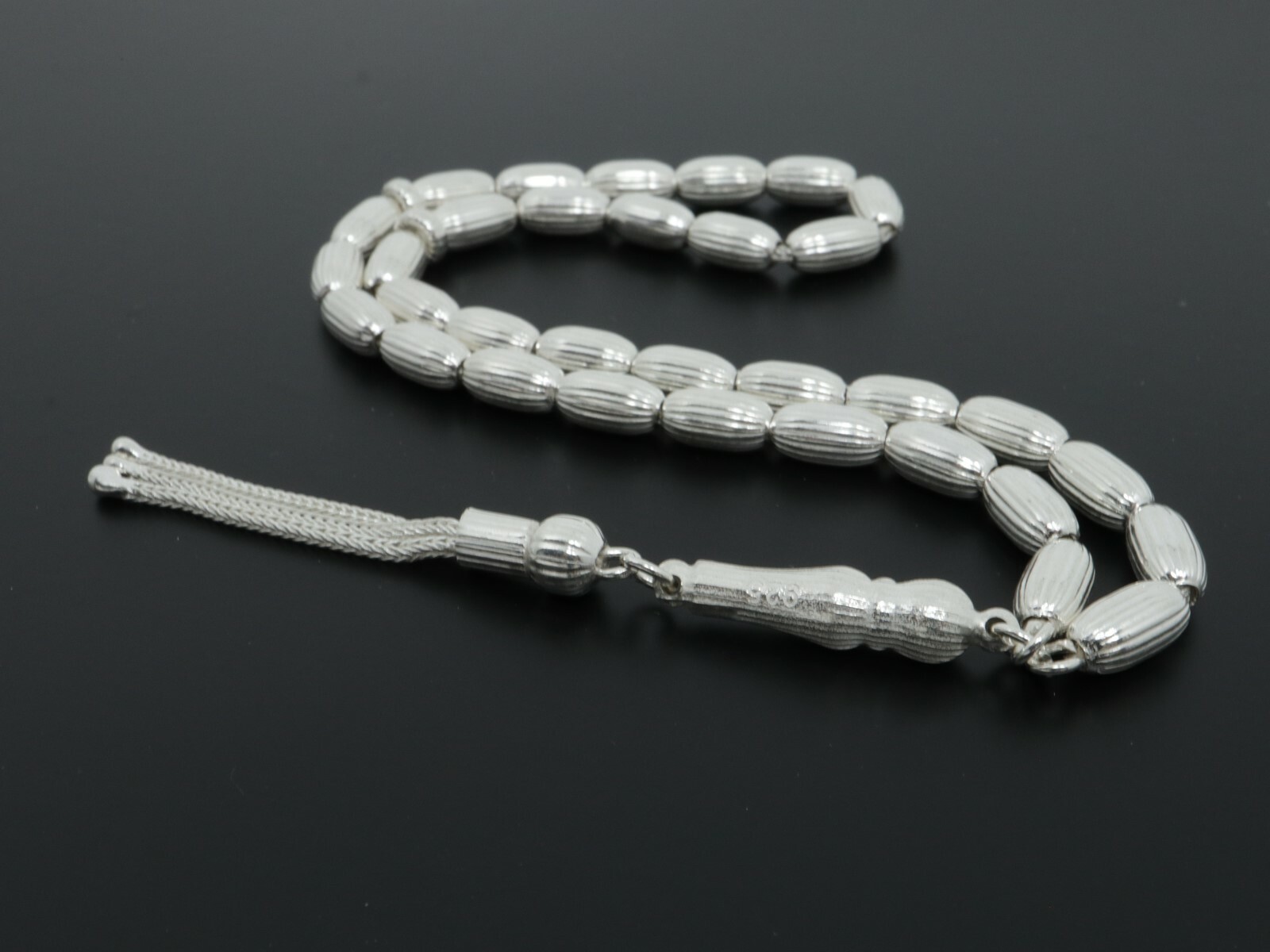 925 sterling silver 33 Islamic Prayer Beads Misbaha Tesbih Taspih Tespih 501059