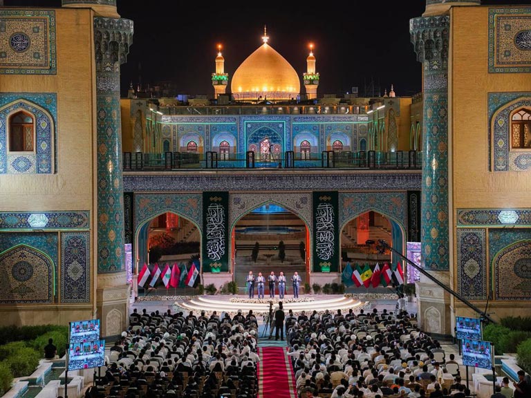 حرم مقدس امیرالمؤمنین علیہ‌السلام میں شعر رسول اعظمؐ کے بین الاقوامی مشاعرے کی اختتامی تقریب