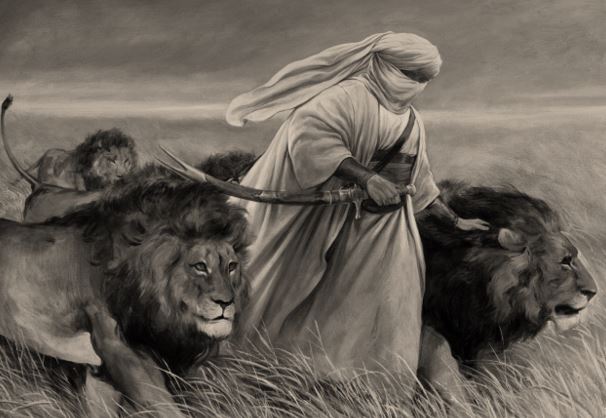 زخمی شیر کا حرم مقدس امیرالمؤمنین علیہ‌السلام میں پناہ لینا