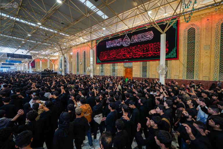 فاطمی عزادار دستوں کی حرم مقدس امیرالمؤمنین علیہ‌السلام آمد