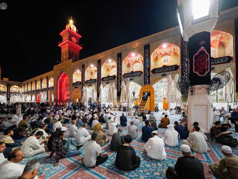 حرم مقدس امیرالمؤمنین علیہ‌السلام میں حضرت فاطمہ زہرا سلام‌اللہ‌علیہا کے ایامِ شہادت کی مجالس کا آغاز